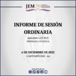 Decisiones adoptadas en Sesión Ordinaria de fecha 6 de Diciembre de 2022