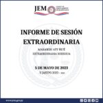 Decisiones adoptadas en Sesión Extraordinaria de fecha 05 de mayo de 2023