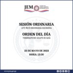Orden del Día para la Sesión Ordinaria de fecha 23 de mayo de 2023