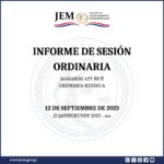 Decisiones adoptadas en Sesión Ordinaria de fecha 12 de septiembre de 2023