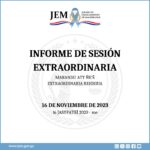 Decisiones adoptadas en Sesión Extraordinaria de fecha 16 de noviembre de 2023
