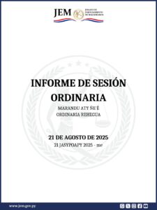 Decisiones adoptadas en Sesión Ordinaria de fecha 21 de Agosto de 2025