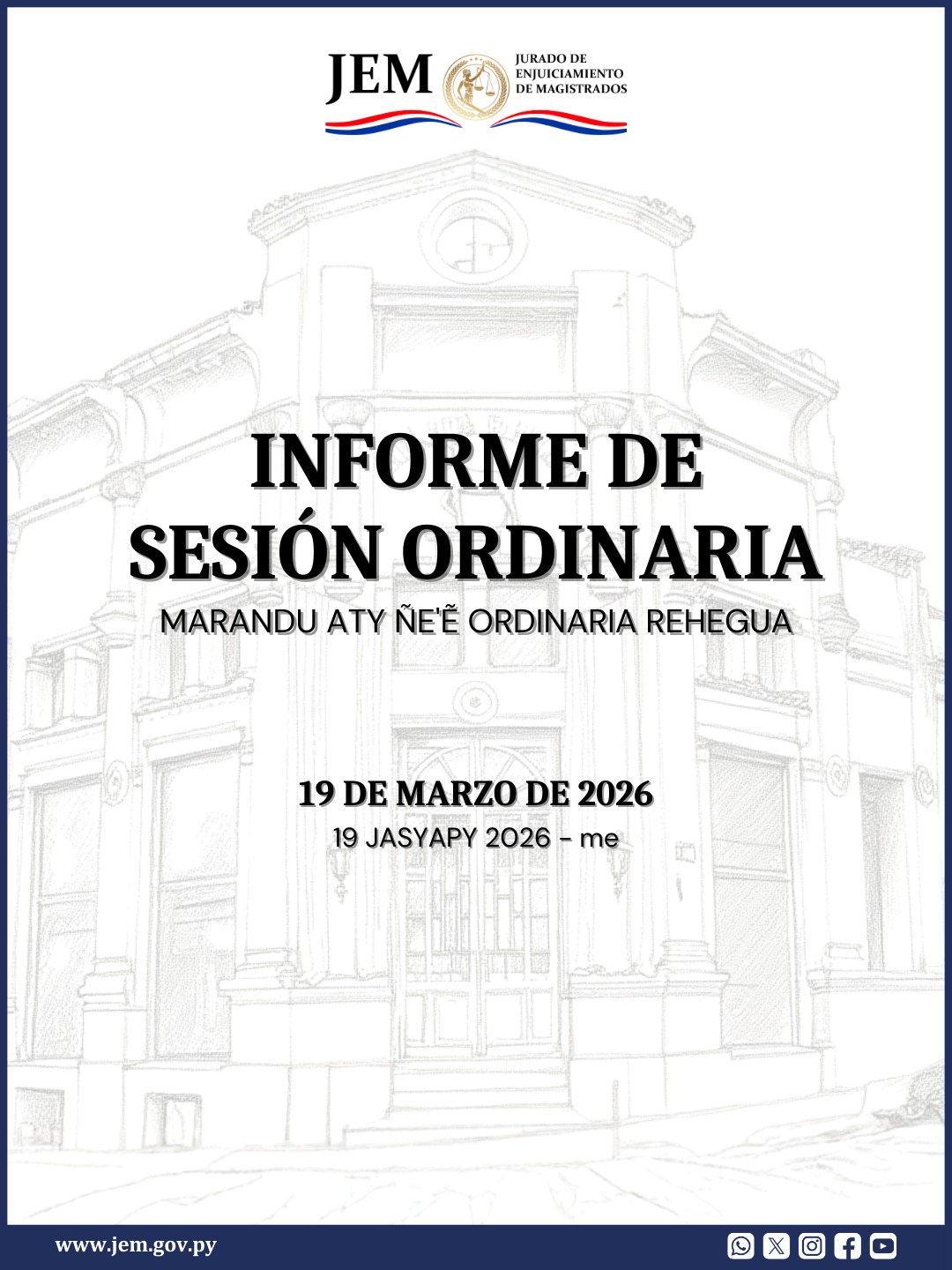 Decisiones adoptadas en Sesión Ordinaria de fecha 19 de marzo de 2026
