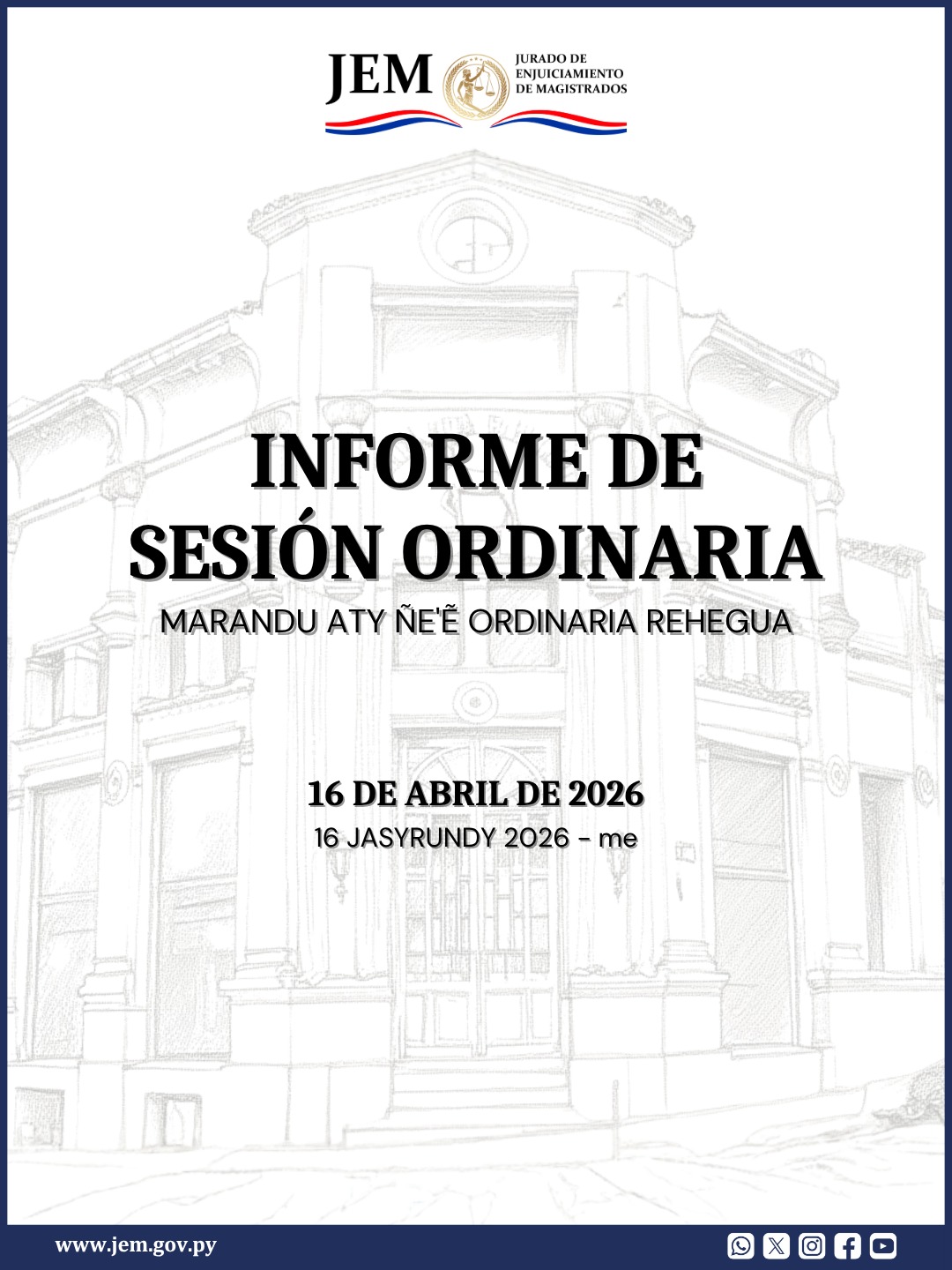 Decisiones adoptadas en Sesión Ordinaria de fecha 16 de abril de 2026