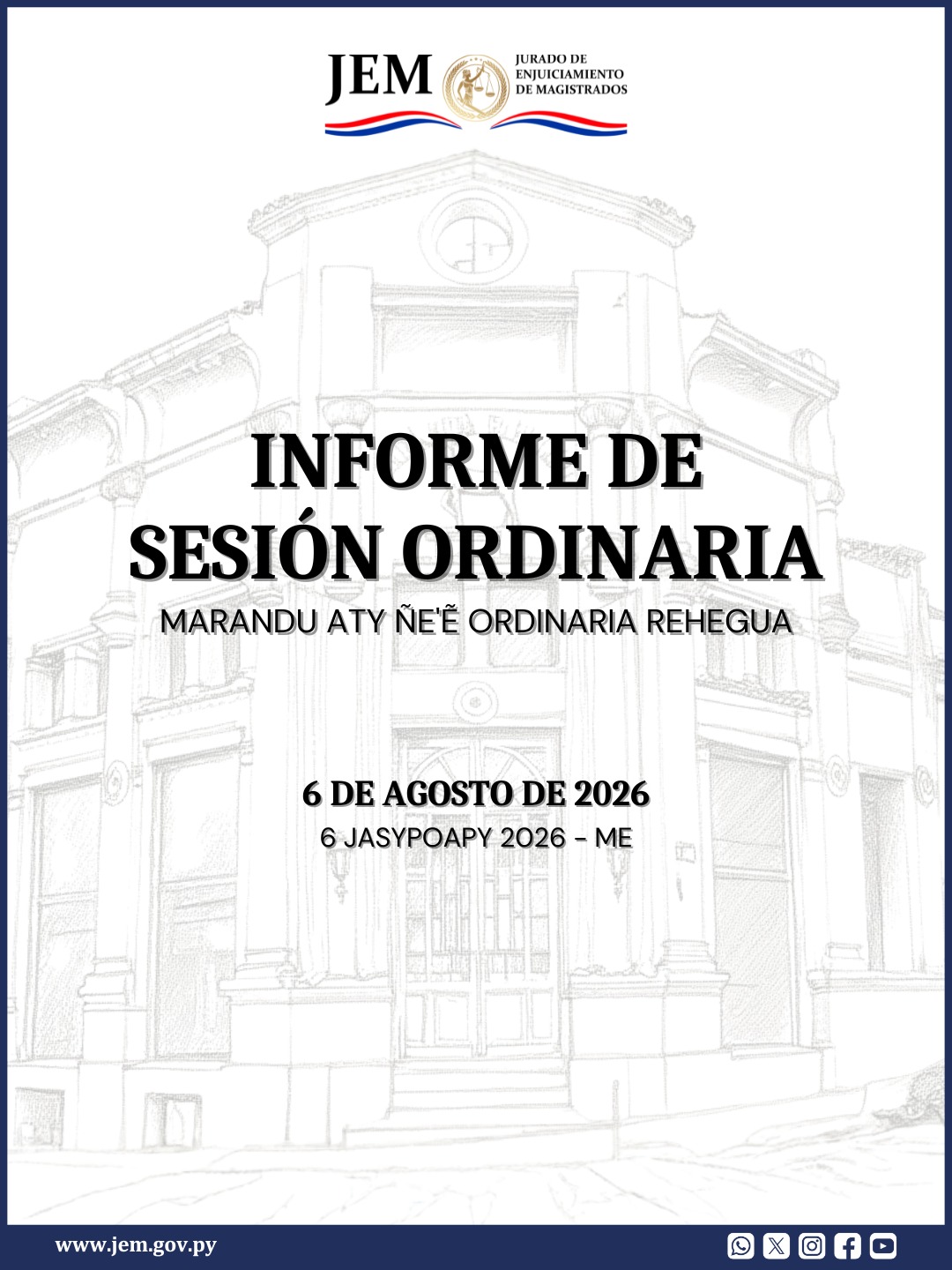 Decisiones adoptadas en Sesión Ordinaria de fecha 6 de agosto de 2026