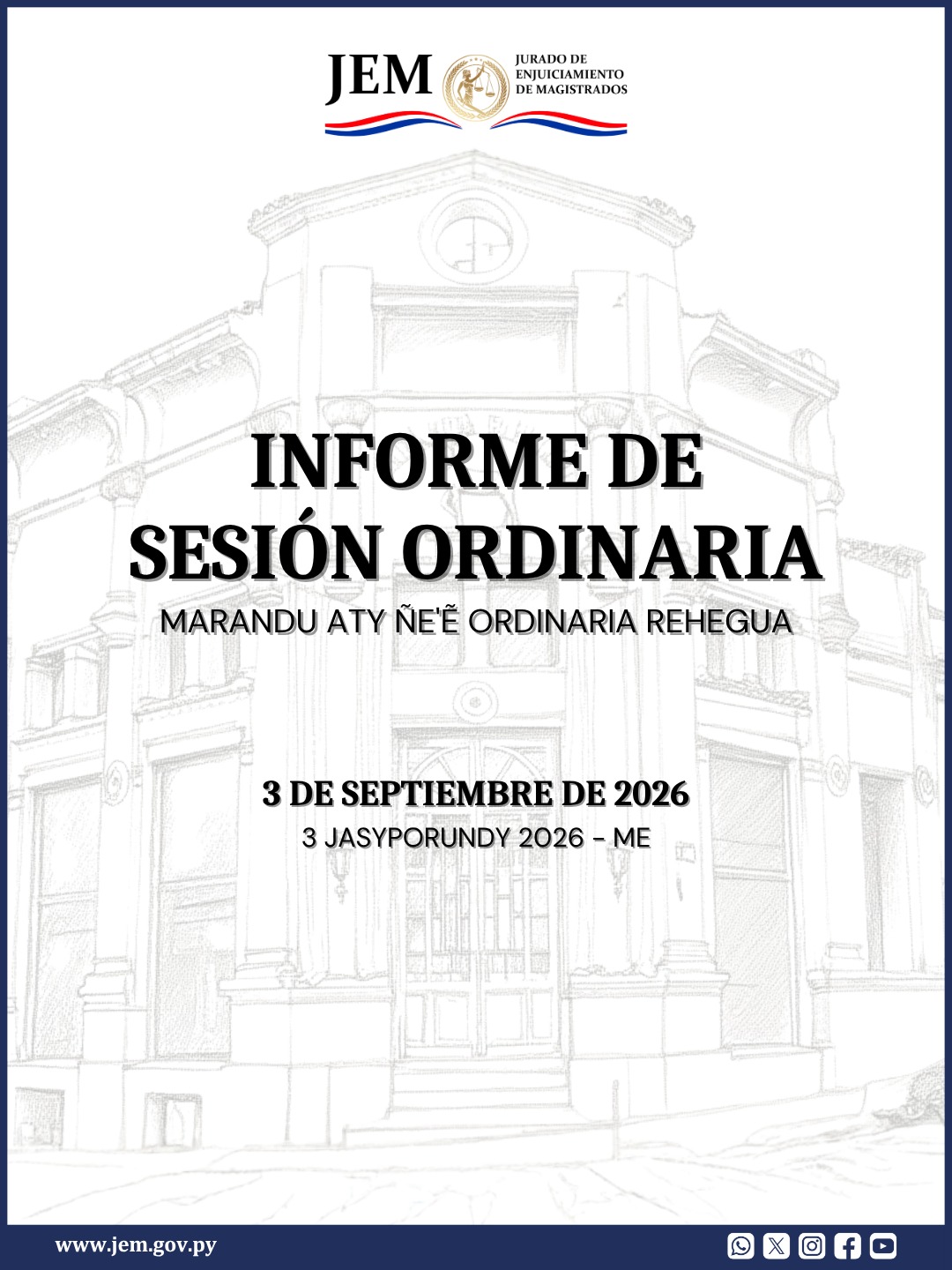 Decisiones adoptadas en Sesión Ordinaria de fecha 3 de septiembre de 2026